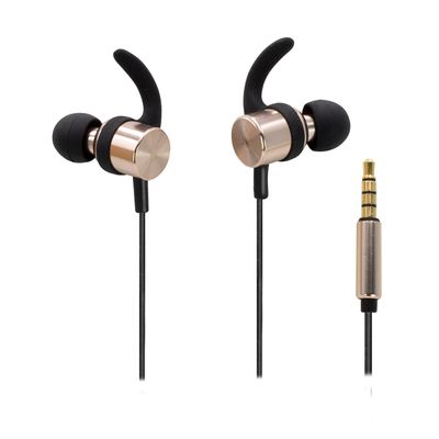Imagen 2 del producto AUDIFONO IN EAR METALICO DORADO DHH-3114 …