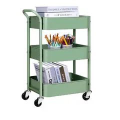 OEM - Carrito Organizador Metal 3 Niveles Cocina Verde
