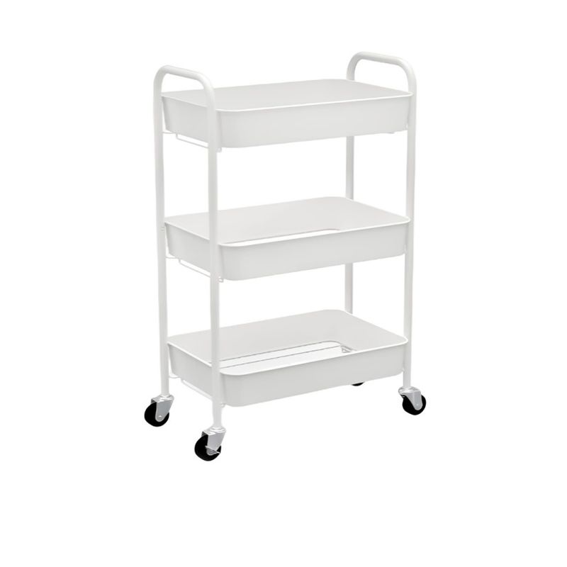 OEM - Carrito Organizador Metal  3 Niveles Cocina Blanco