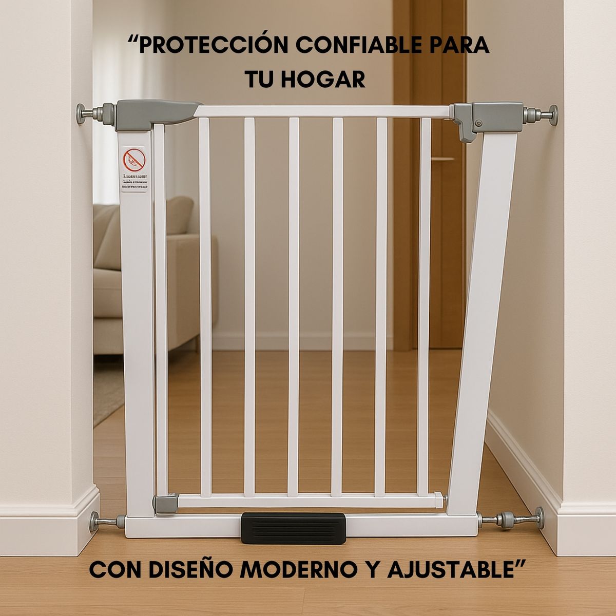 GENERICO - Reja Seguridad Escalera Puerta Barrera Ajustable Bebes Niños