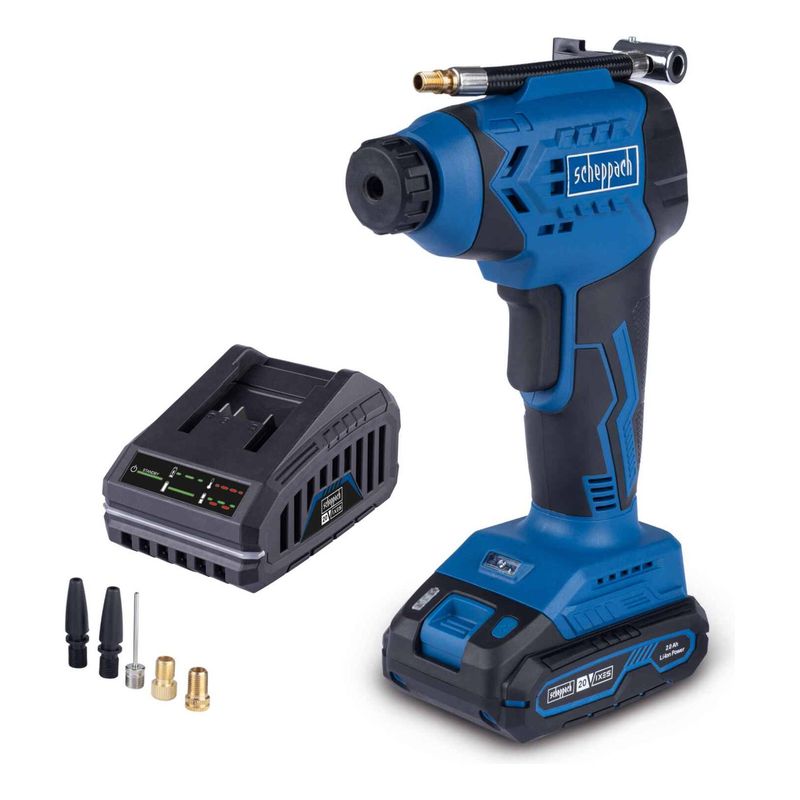 SCHEPPACH - Compresor 20v Digital + Accesorios - Scheppach
