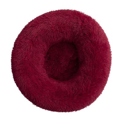 Imagen 2 del producto Cama Antiestrés Felpa para Mascotas Perros Gatos 50cm Rojo