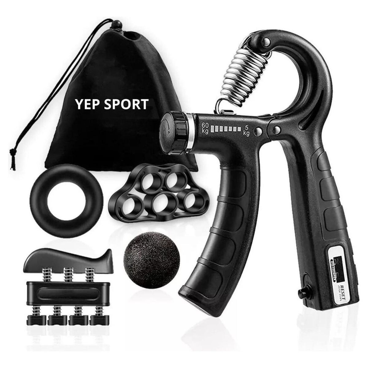 YEP S - Set Hand Grip 5-60 Kg Manos Dedos Antebrazo Yepsport