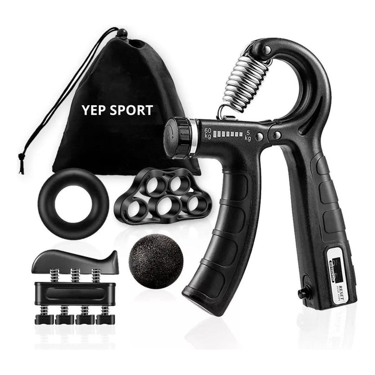 YEP S - Set Hand Grip 5-60 Kg Manos Dedos Antebrazo Yepsport