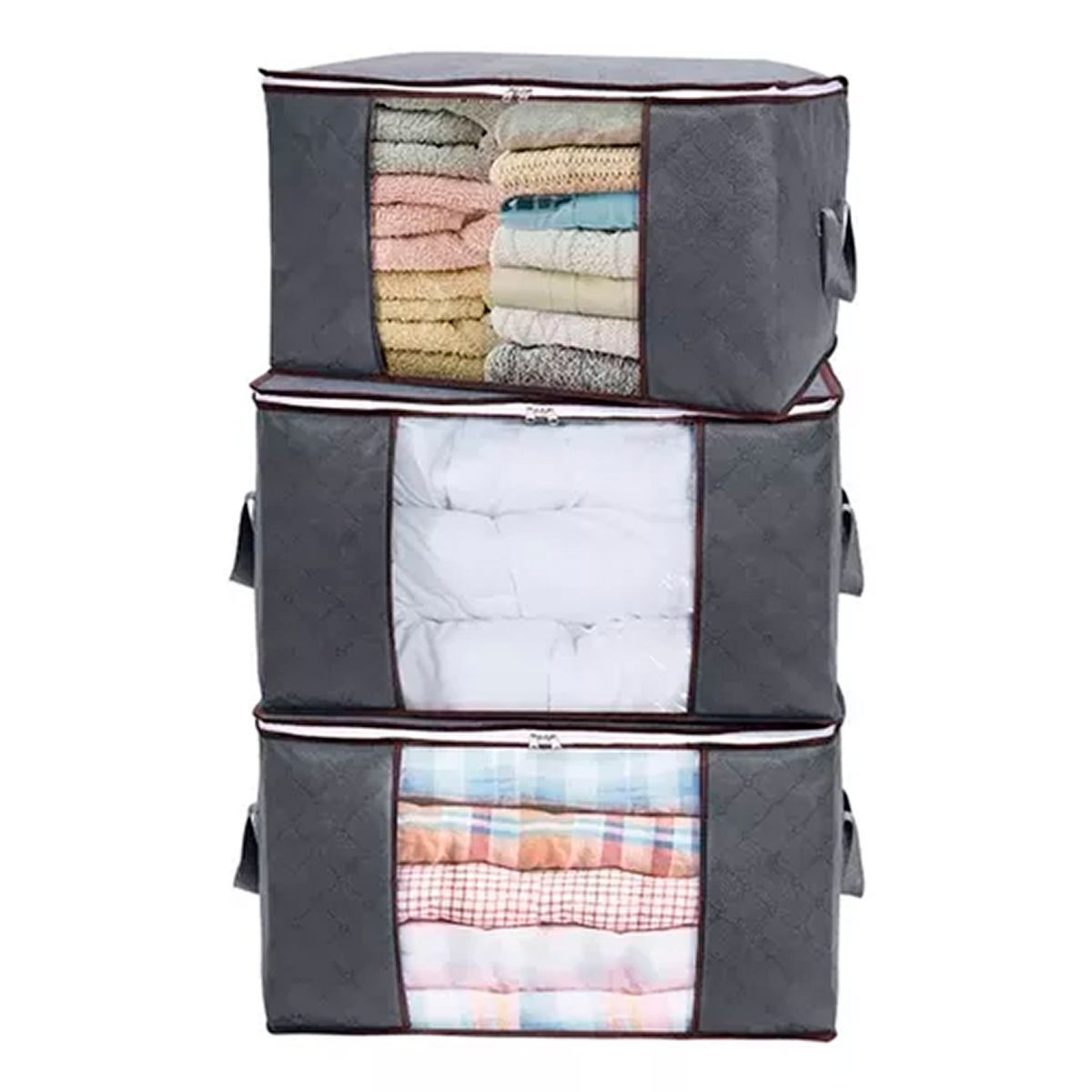 ESHOPANGIE - Pack 3 Bolsas Organizador Almacenamiento De Ropa / Mantas