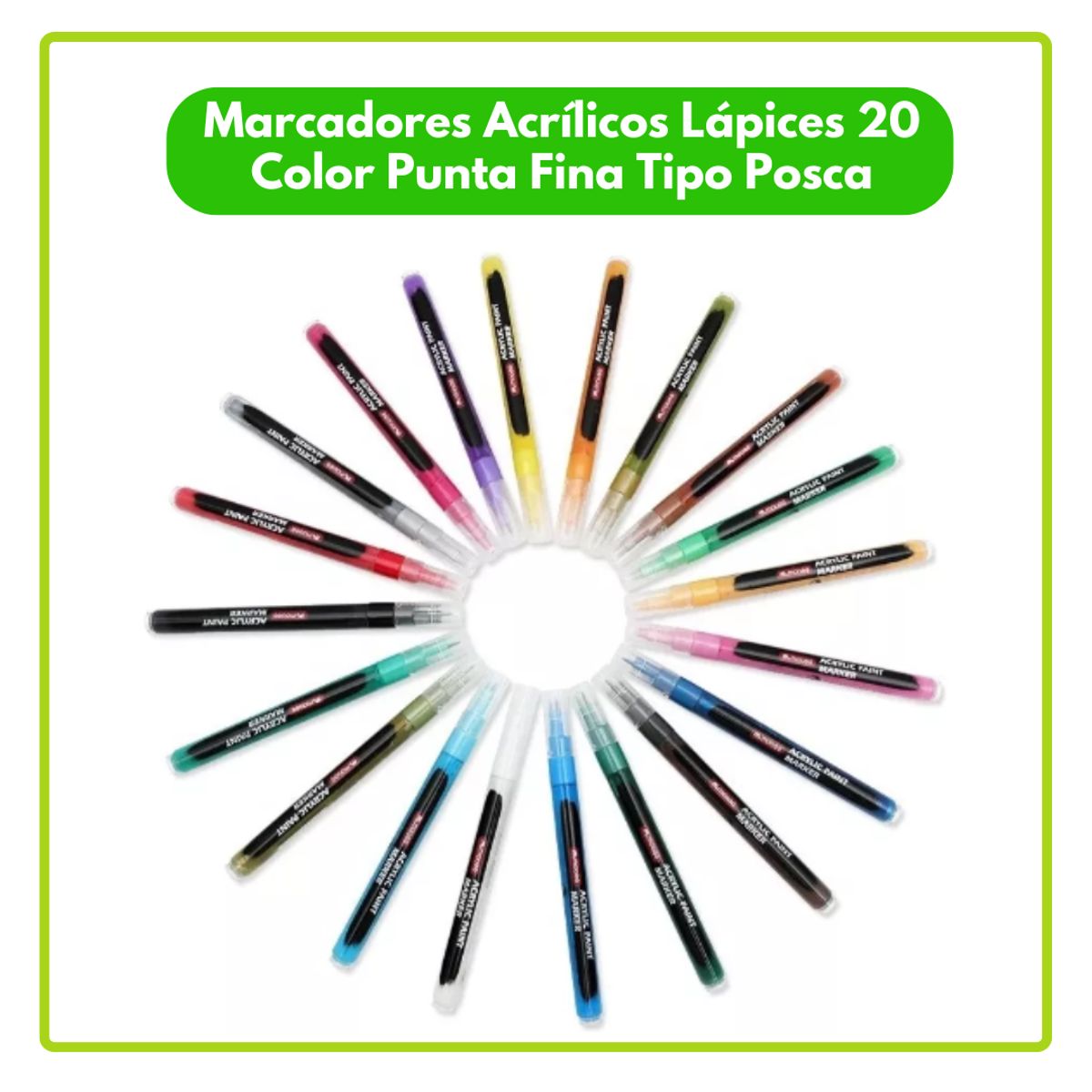 GENERICO - Marcadores Acrílicos Lápices 20 Tipo Posca OB7