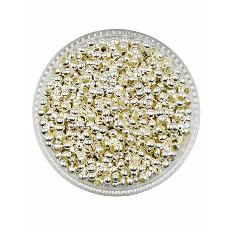 GENERICO - Balines Pequeños Para Bisutería De Baño De Oro 5gr - Plateado - Talla Única