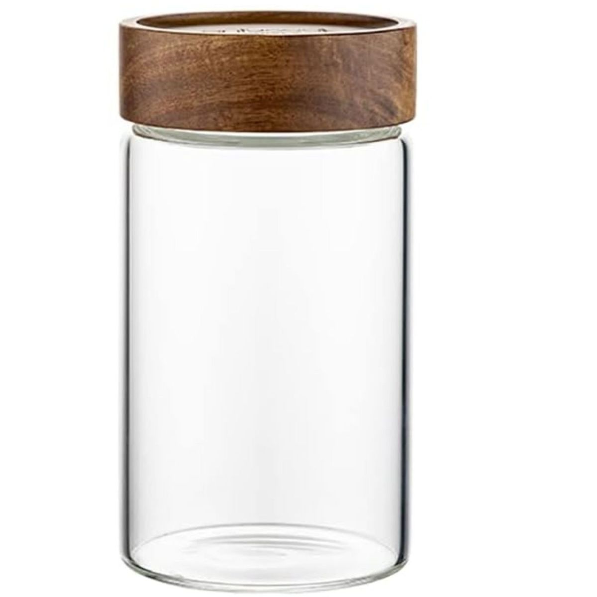 ALLEGRA - Frasco de Vidrio Borosilicato Con Tapa Madera 1L