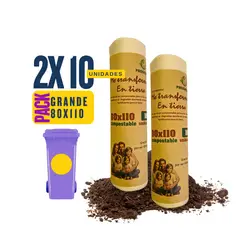 GENERICO - Bolsa Basura 80x110cm - 20 unds Biodegradable & Compostable.