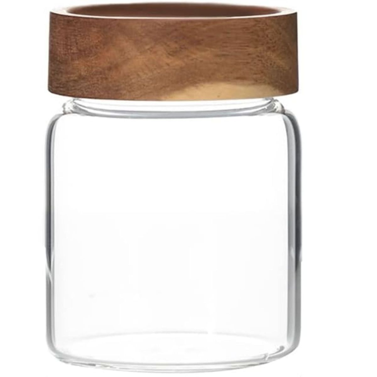 ALLEGRA - Frasco de Vidrio Borosilicato Con Tapa Madera 750ml