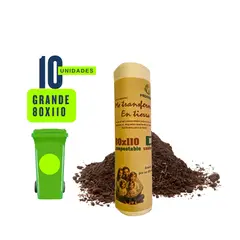 GENERICO - Bolsa Basura 80x110cm - 10 unds Biodegradable & Compostable.