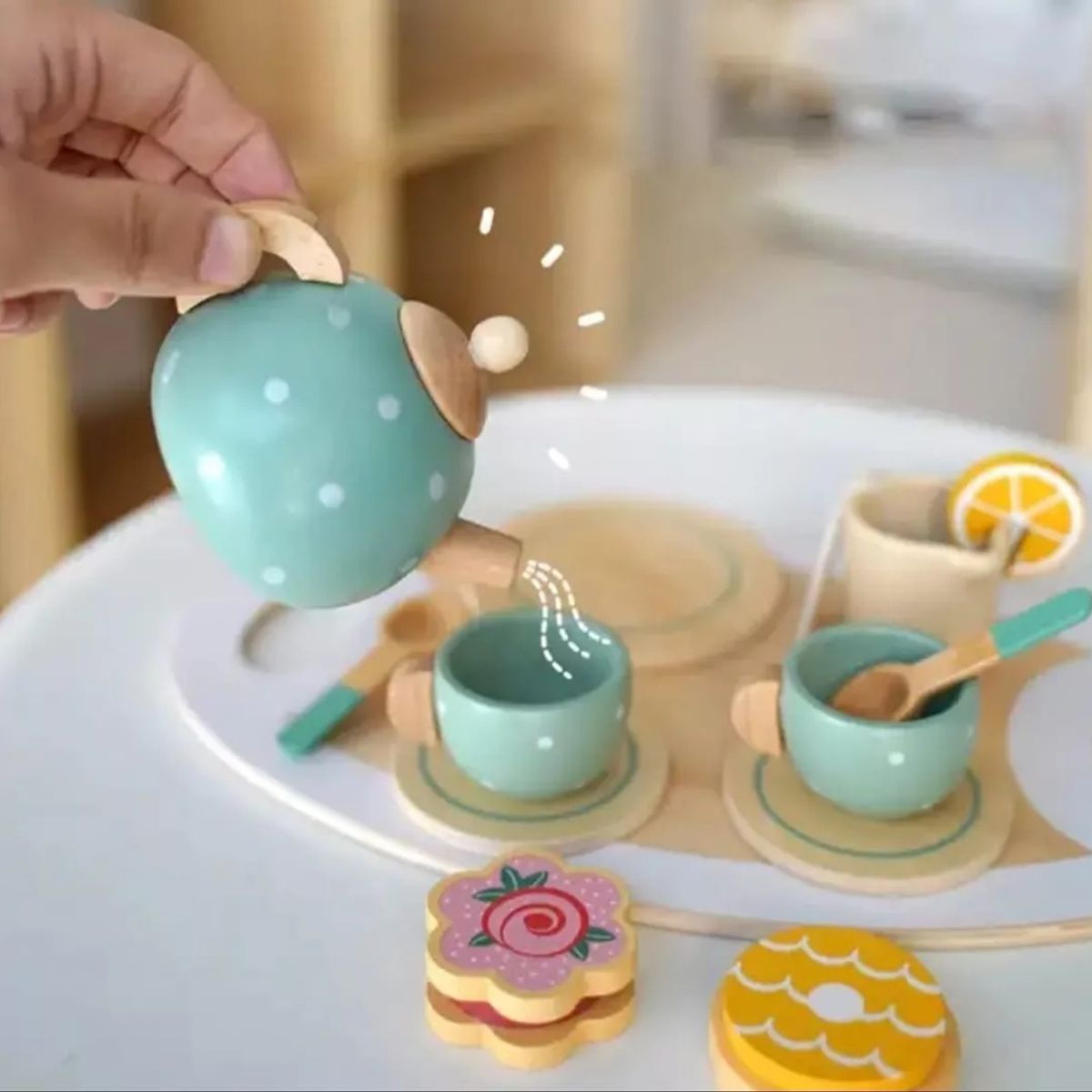 GENERICO - Juego Tazas De Té Madera Niños Juguete Didáctico