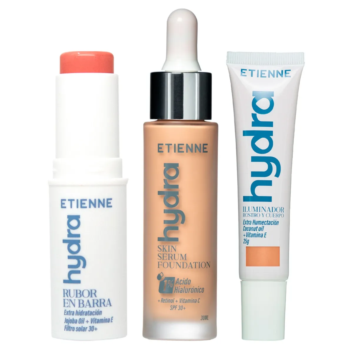 ETIENNE - Set Hydra Base Medium + Rubor Barra AP + Iluminador Etienne