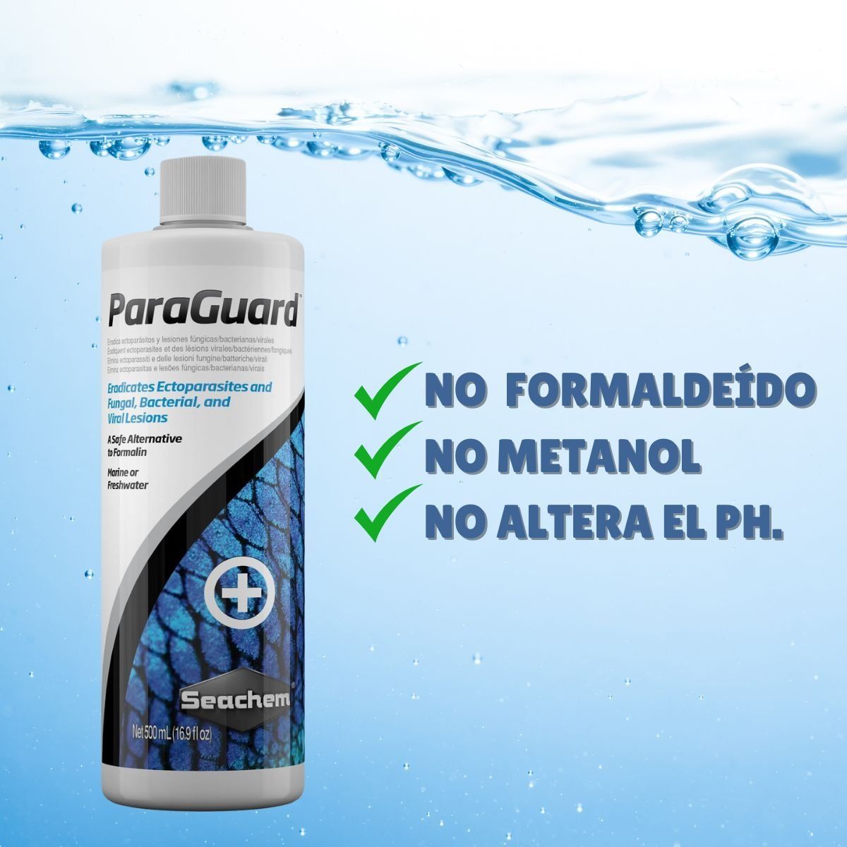 GENERICO - ParaGuard Seachem 500 ml Para Acuarios de Peces