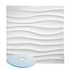 MERCAR RAY - Panel Decorativo 3D PVC Blanco 3m² 12 paneles 50x50cm