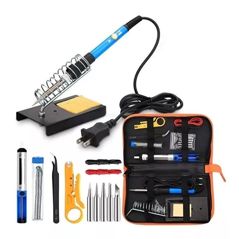 MUNDO MAGIA - Kit Cautín Soldador 60w Punto Lápiz Temperatura Regulable