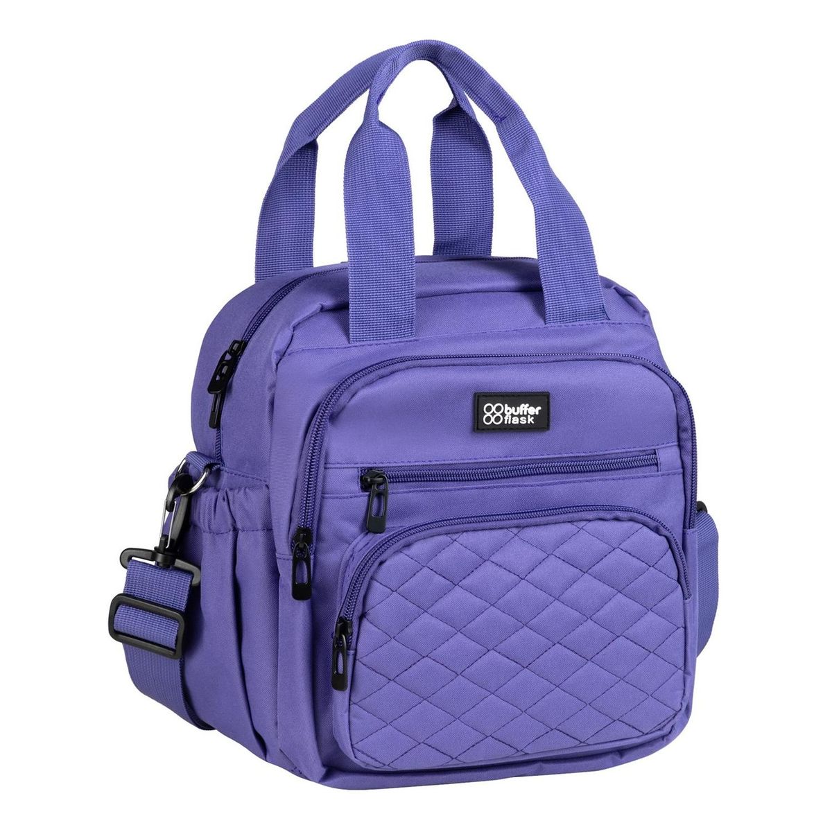 BUFFER FLASK - Lonchera Termica Buffer Bolso Almuerzo y Mochila 2 en 1 - Purpura