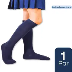 UTILISIMO - Calcetines Escolar Largo Azul Bambú 1 Unidad
