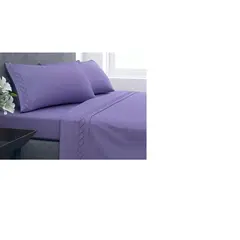 GENERICO - Juego De Sabanas 15 Plazas 210 Hilos Bordadas Color Violeta
