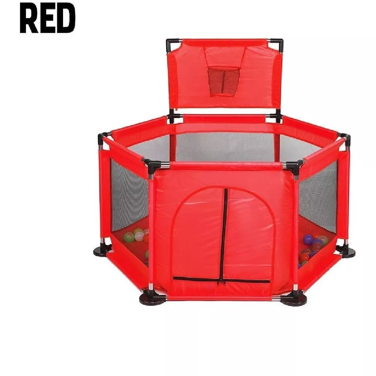 GENERICO - Corral Piscina Pelotas Estimulacion Bebes Con Barandas