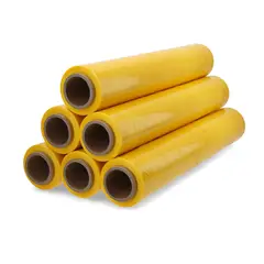 GENERICO - Film Stretch Amarillo 1,7kg 350m Pack Mayorista - Caja 6 Uds