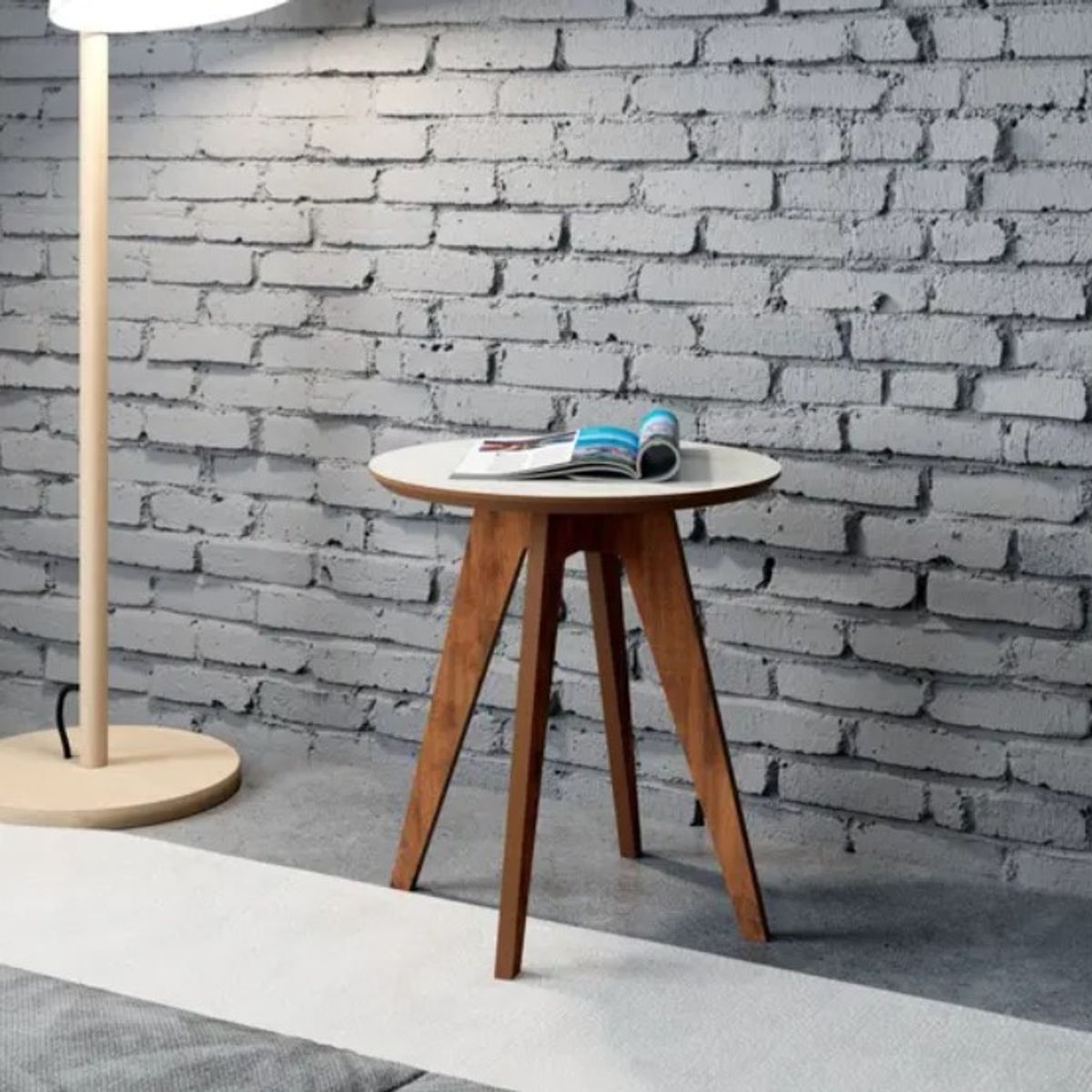 GENERICO - Mesa De Centro y Esquina Diámetro 60 Cm 100% MDF