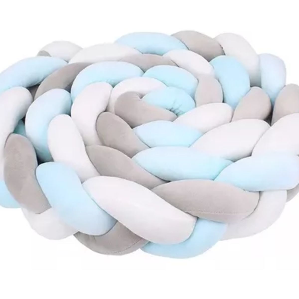 GENERICO - Trenza Cojín Seguridad Para Cuna Protección 3 Metros Azúl