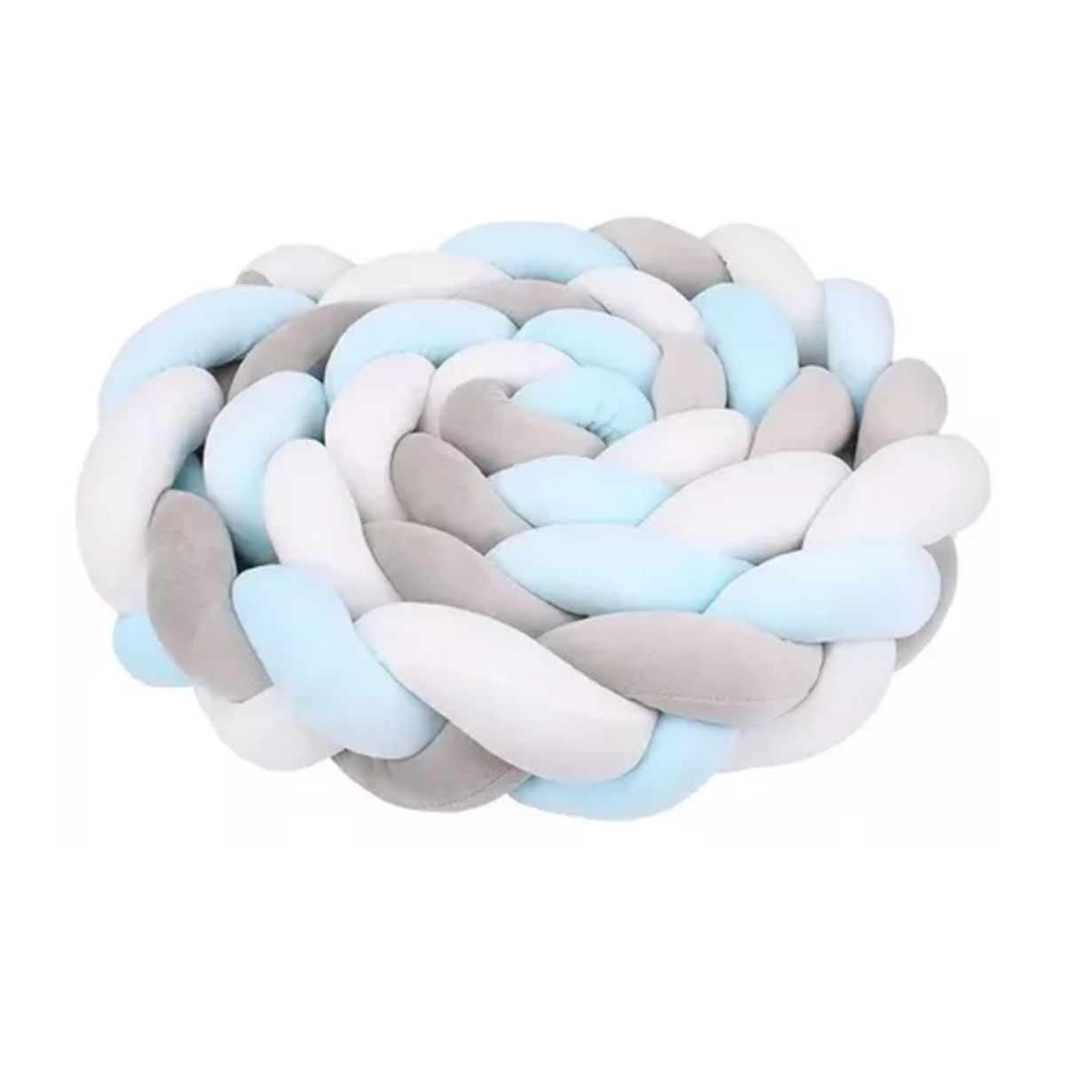 GENERICO - Trenza Cojín Seguridad Para Cuna Protección 3 Metros Azúl