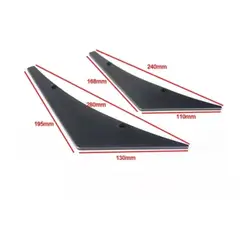 GENERICO - DIFUSOR Deflector 4 Pzs Para Parachoque Apernado Aleta NEGRO