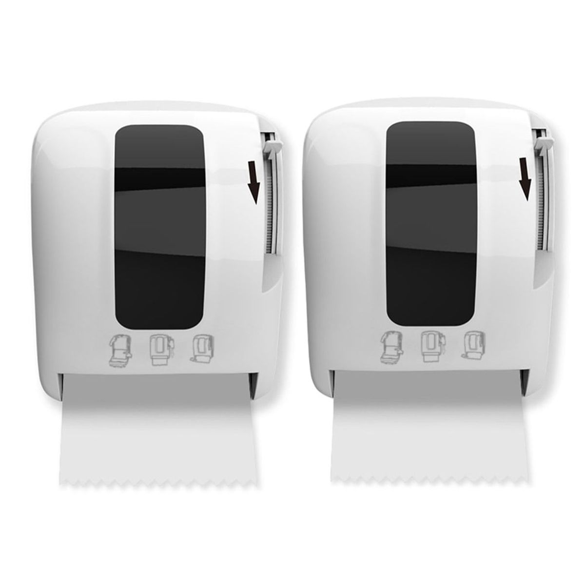 GENERICO - Pack 2 Dispensadores De Papel Toalla Con Palanca