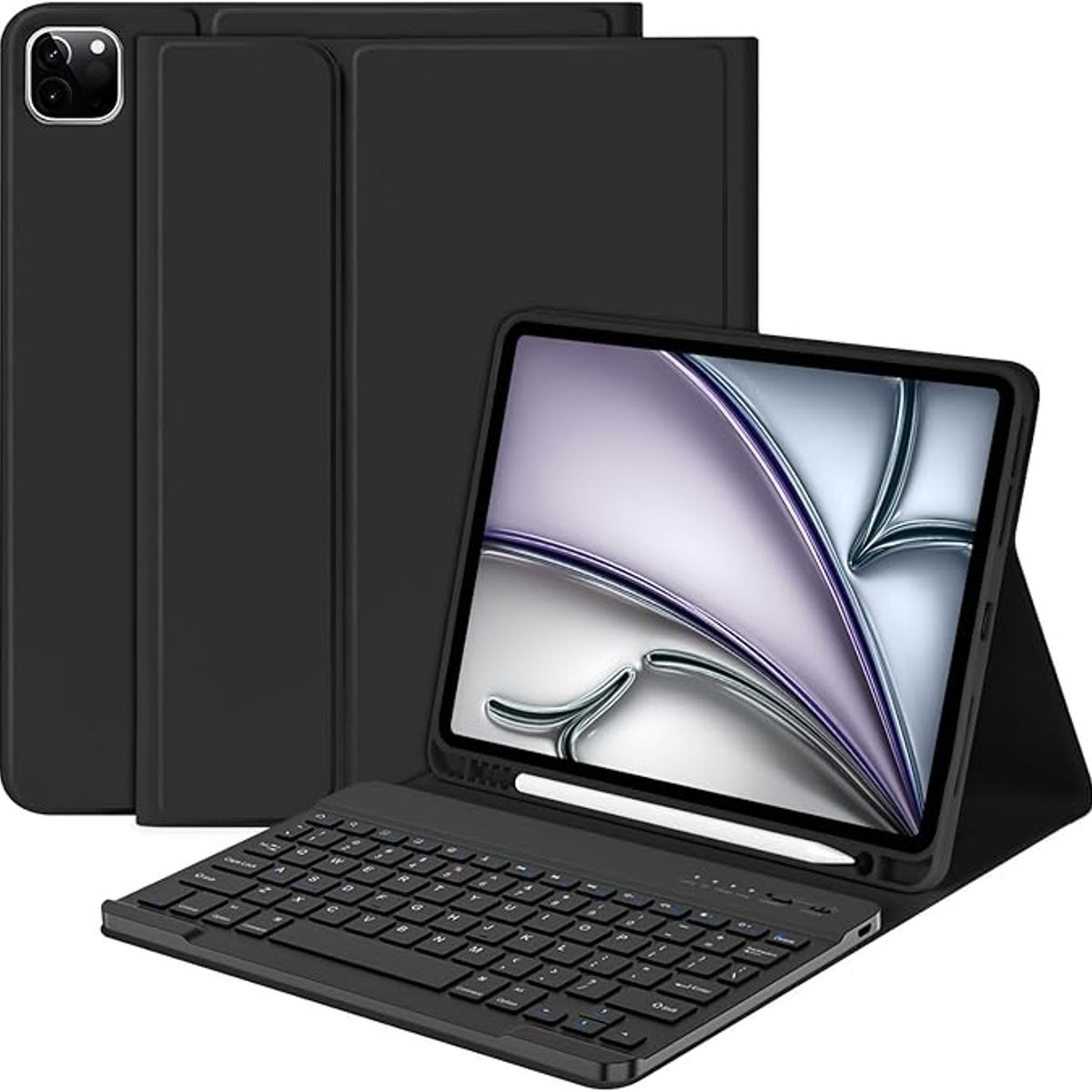 GENERICO - Carcasa Funda Con Teclado Para iPad Air 13" 2024 / iPad Pro 12.9"