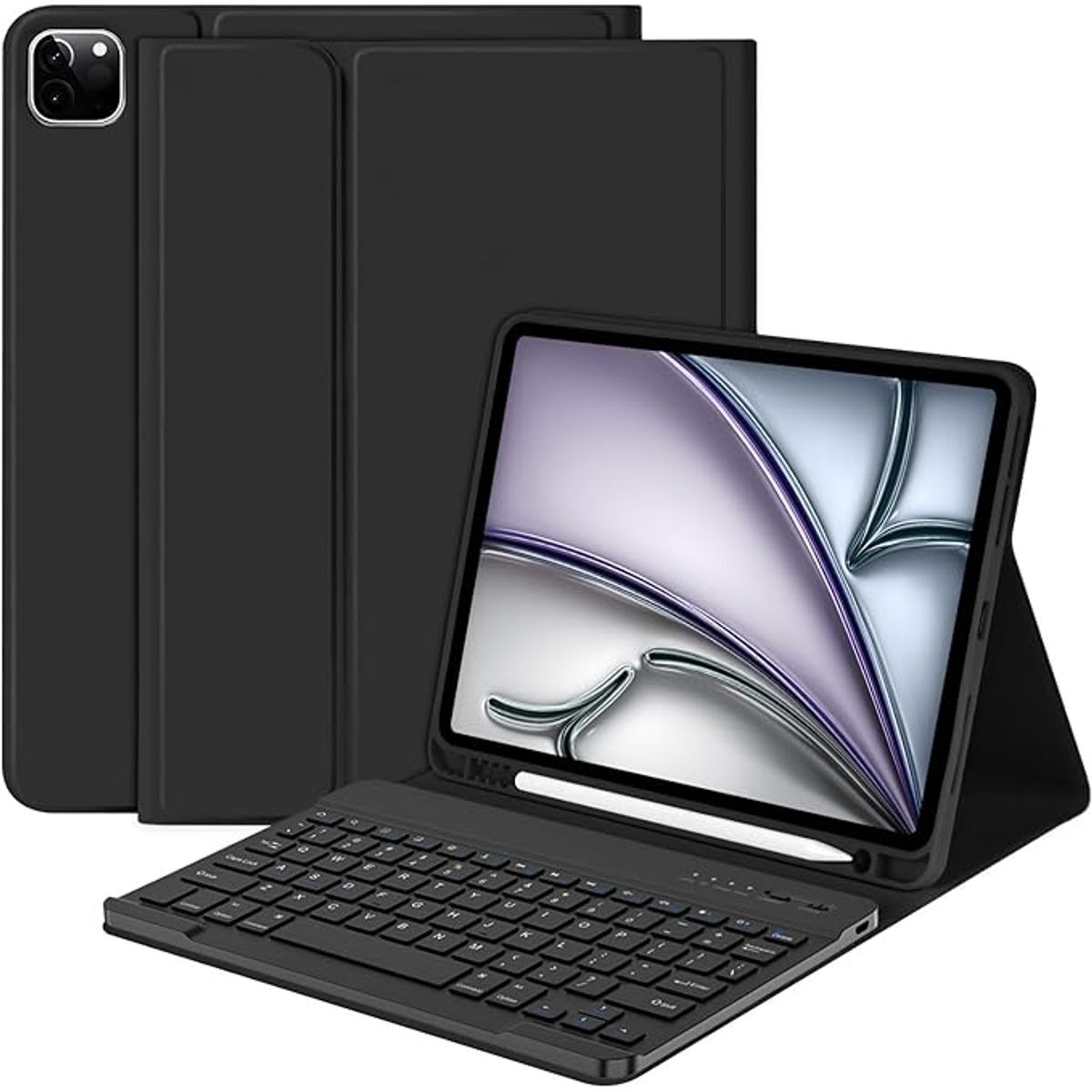 GENERICO - Carcasa Funda Con Teclado Para iPad Air 13" 2024 / iPad Pro 12.9"
