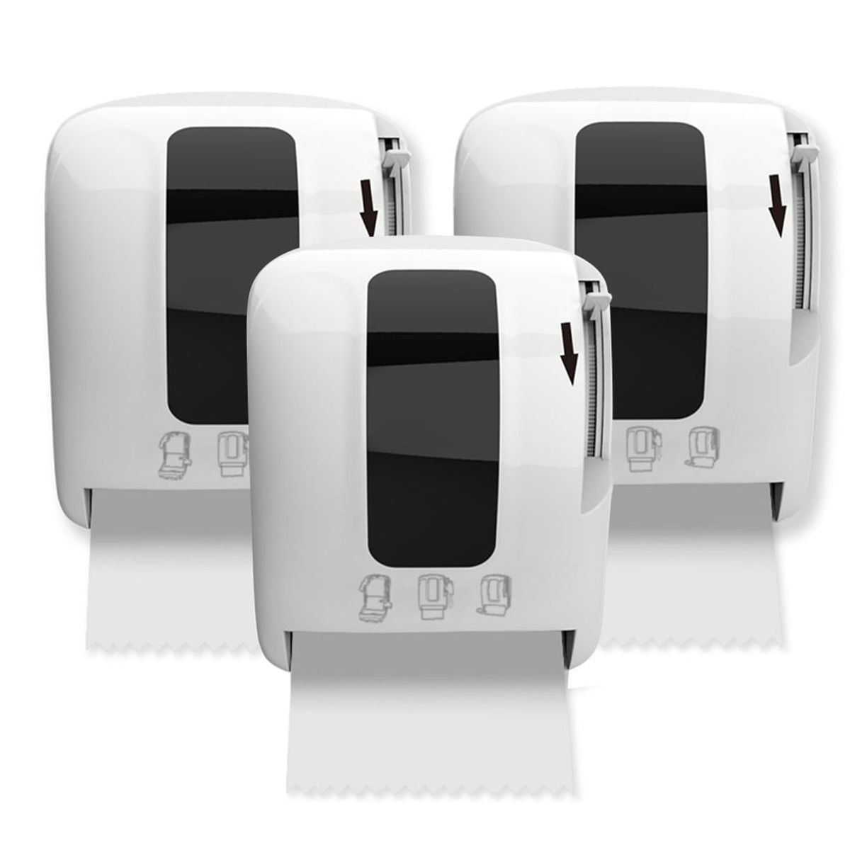 GENERICO - Pack 3 Dispensadores De Papel Toalla Con Palanca