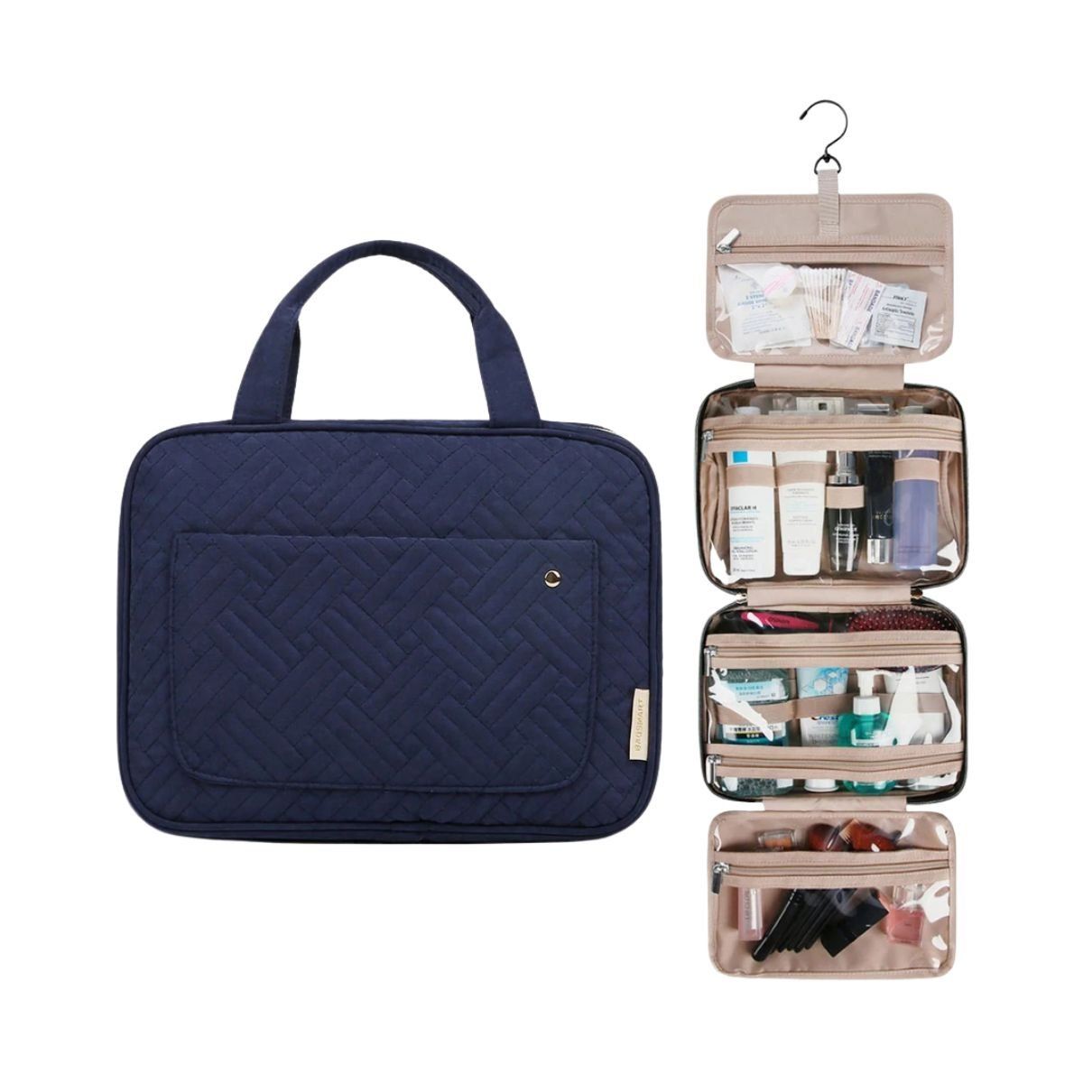 BAGSMART - Bagsmart Neceser de Viaje Bonchemin con Gancho Mediano Azul