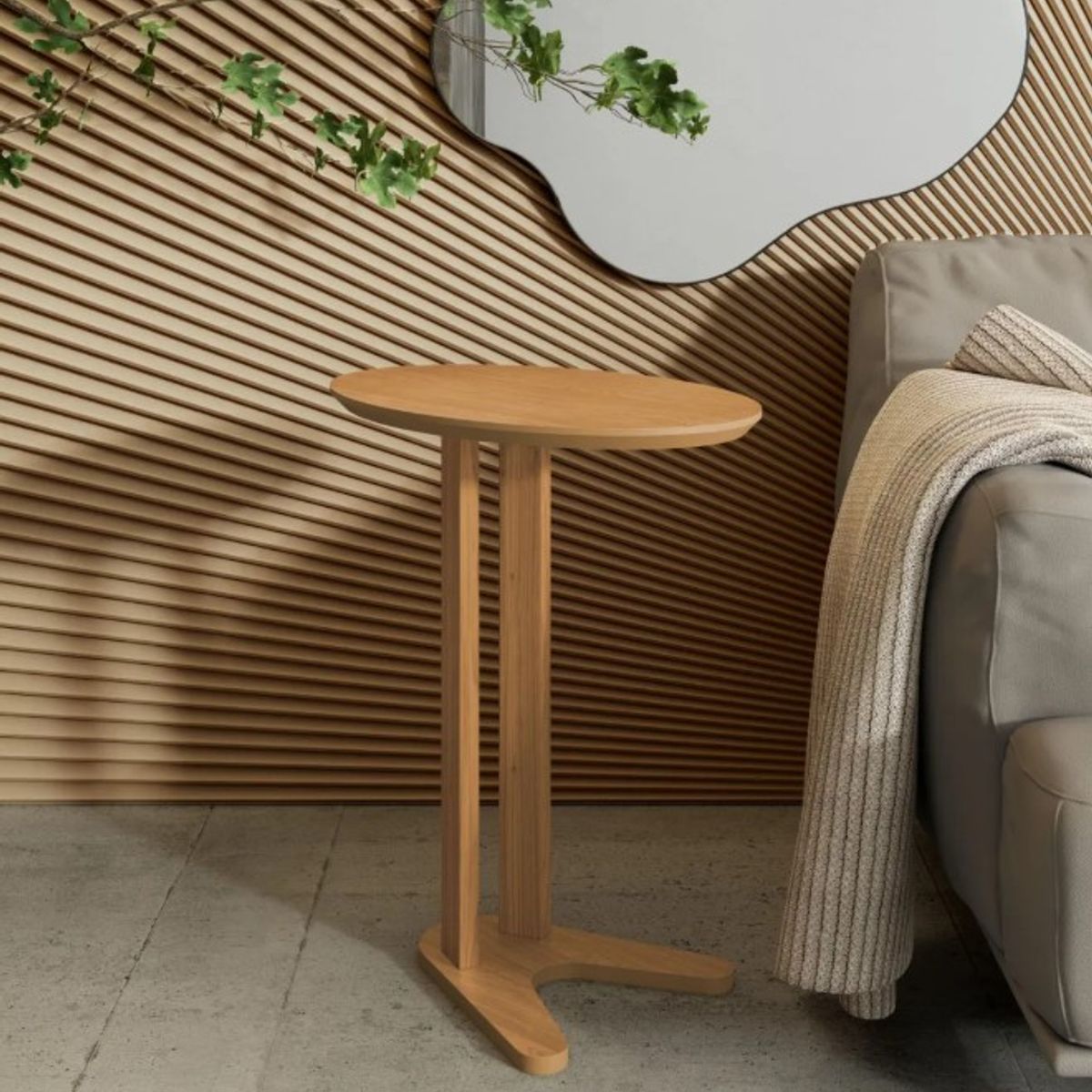 GENERICO - Mesa Auxiliar o Lateral 60 cm Freijó 100% MDF