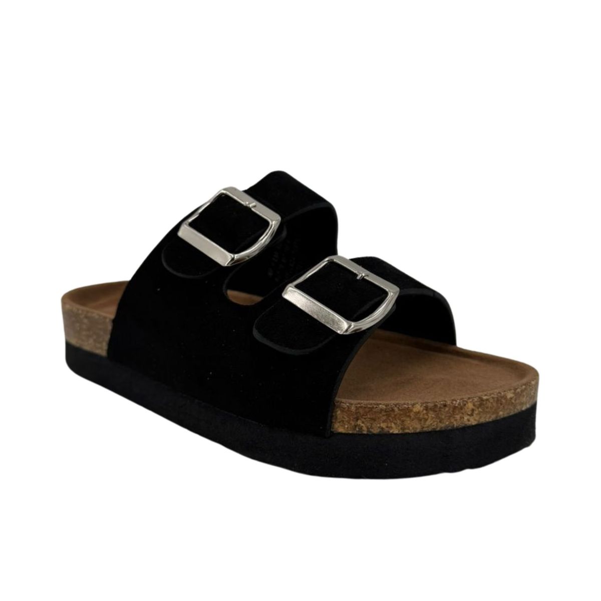 EUROVIA - Sandalias Doble Hebilla Baja Mujer