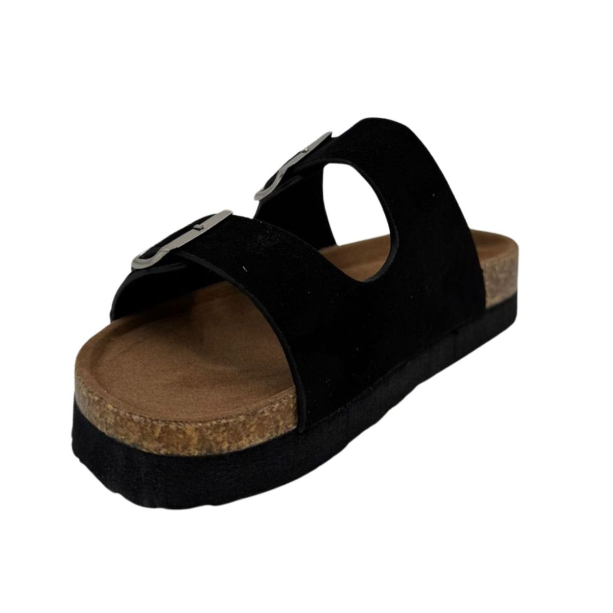 EUROVIA - Sandalias Doble Hebilla Baja Mujer