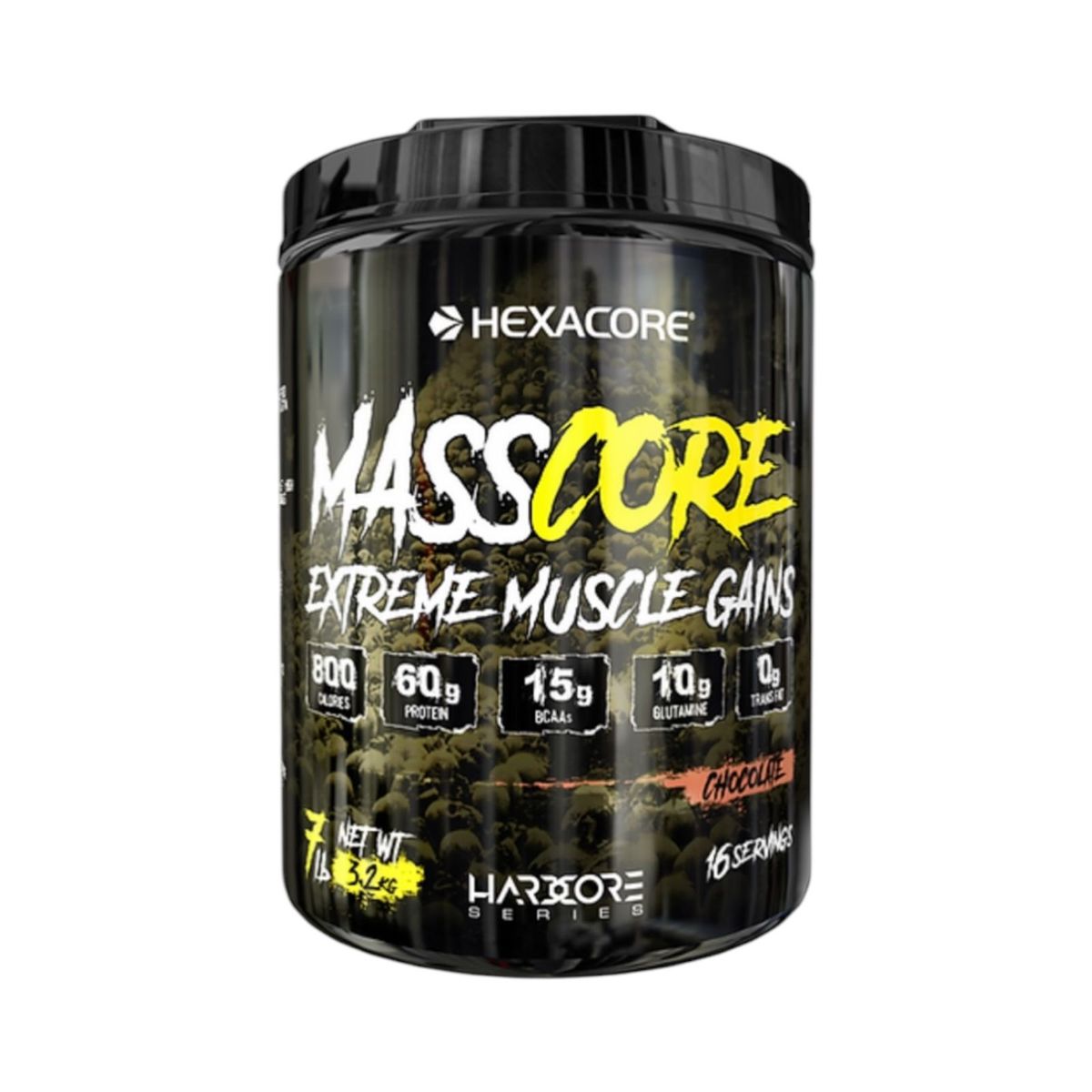 HEXACORE - GANADOR MASSCORE EXTREME MUSCLE GAINS 7 LBS CHOCOLATE - HEXACORE
