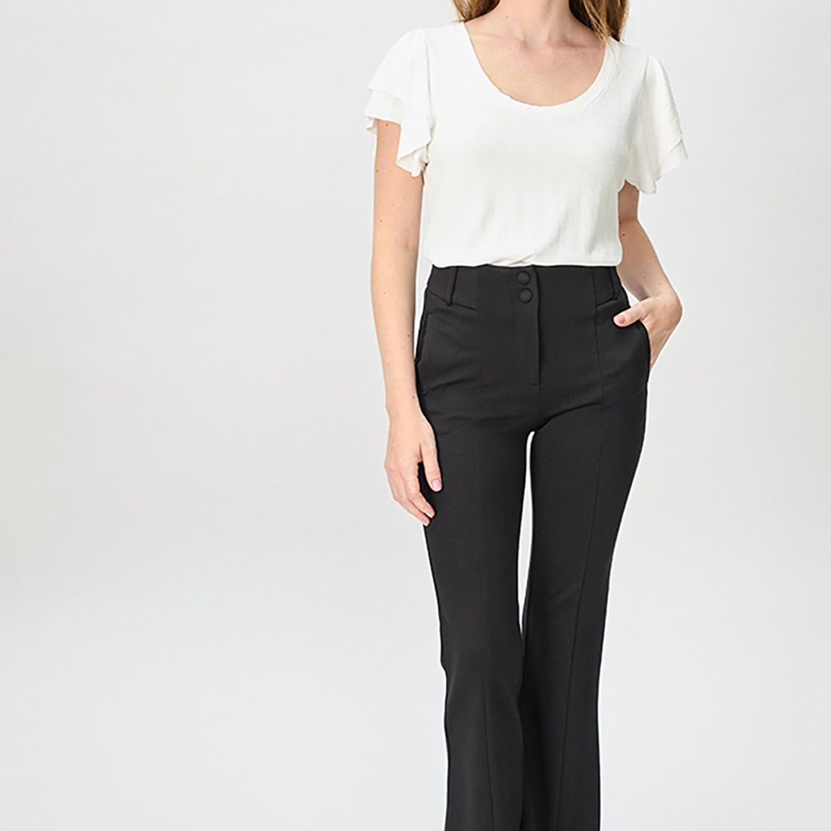 IO - Polera Manga Corta Crudo Mujer Io