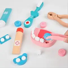 GENERICO - Juego De Oficio Doctor Dentista Frozen Madera Niños Cod10002