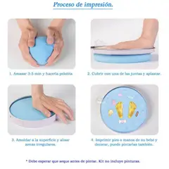 GENERICO - Kit Molde De Arcilla Para Grabar Huella De Bebé