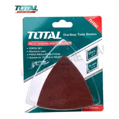 TOTAL - Set 20 Lijas Triangulares 80mm Para Multiherramienta