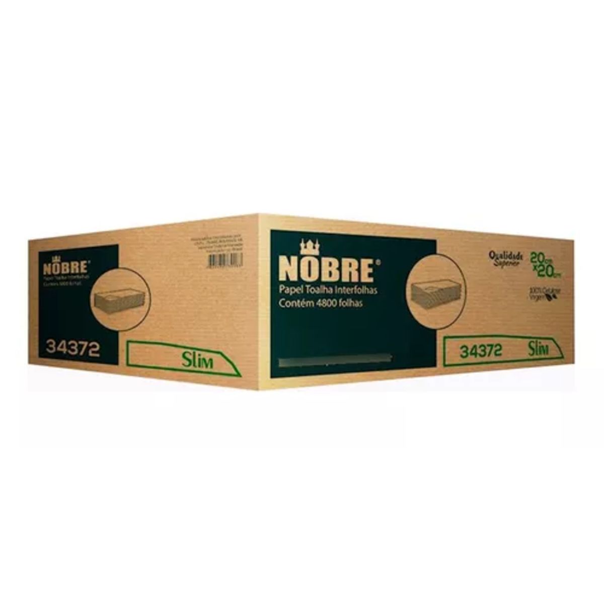 NOBRE - Caja Toalla De Papel Interfoliado 240 Hojas 20 Cm 20 Packs.