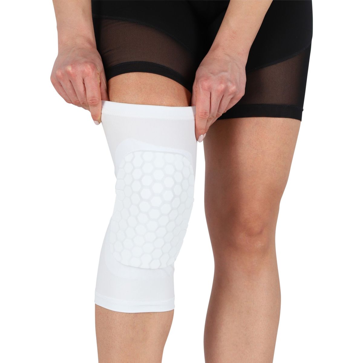 SPALDING - Rodillera Spalding Acolchado Panal Blanco