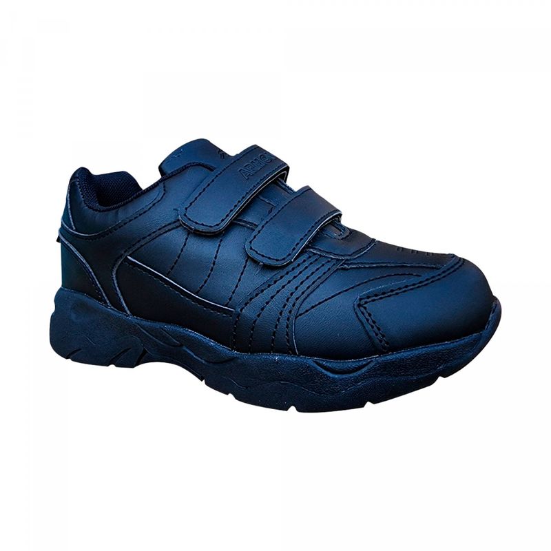 ARMONIA - Zapatillas Deportivas Escolares Color Negro con Velcro 7059