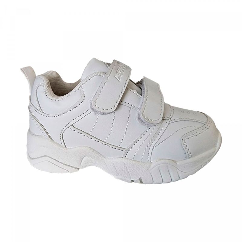 ARMONIA - Zapatillas Deportivas Escolares Color Blanco con Velcro -7060
