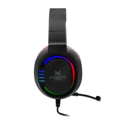 MONSTER GAMES - AU713 HEADSET GAMER MONSTER FIRE SONIDO 7.1 USB