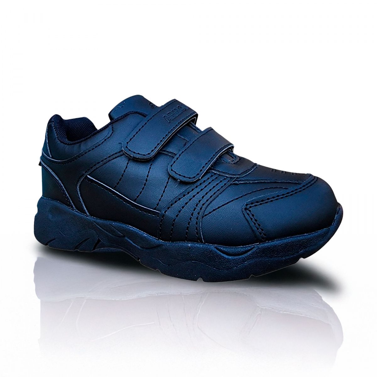 ARMONIA - Zapatillas Deportivas Escolares Color Negro con Velcro 7059
