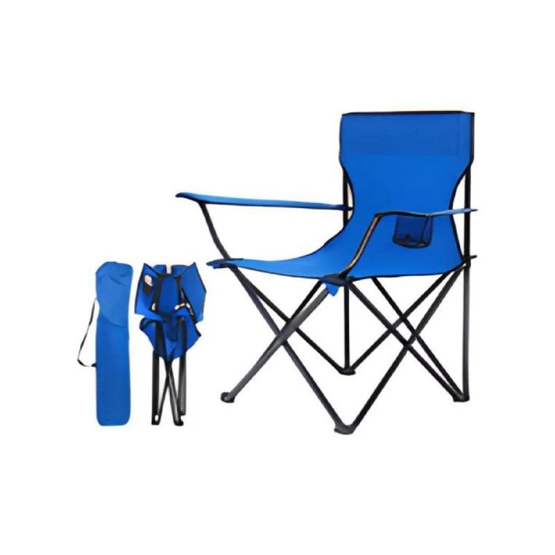 GENERICO - Silla De Camping Plegable Con Posavasos Y Reposabrazos