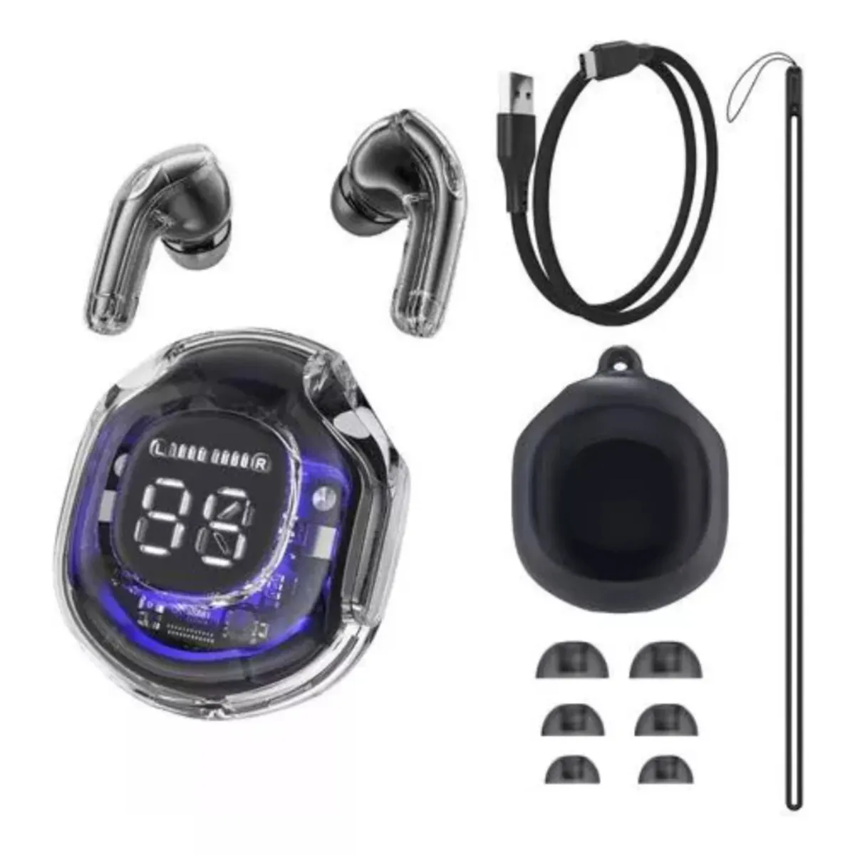 TWS - Audífonos Inalámbricos Bluetooth Tws Transparentes